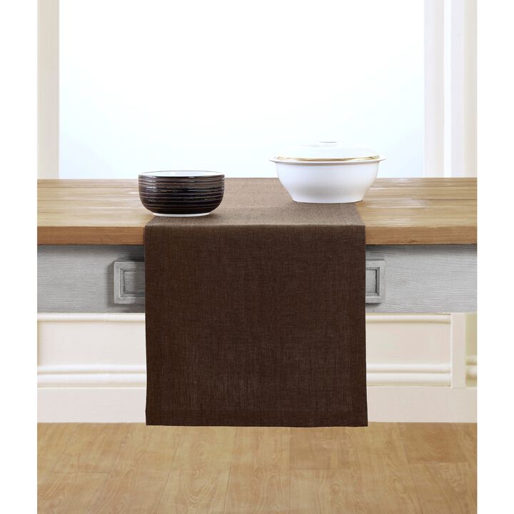 Solino Home 100% Pure Linen Table Runner | Athena for Thanksgiving, Christmas