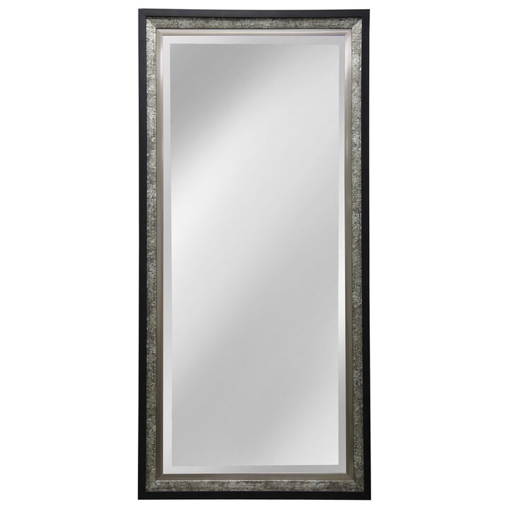 Silver And Black Wood Mirror