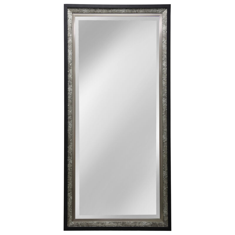 Silver And Black Wood Mirror