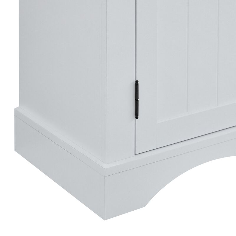 FESTIVO Sleek 47" Buffet Bar Cabinet with Marble-Like Top