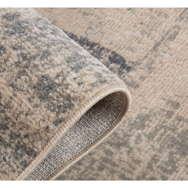 Alpine Cel Light Blue Abstract Area Rug 5'3" x 7'6"