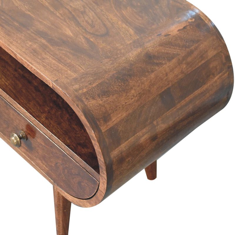 Artisan Furniture Solid Wood California Walnut Circular TV Stand