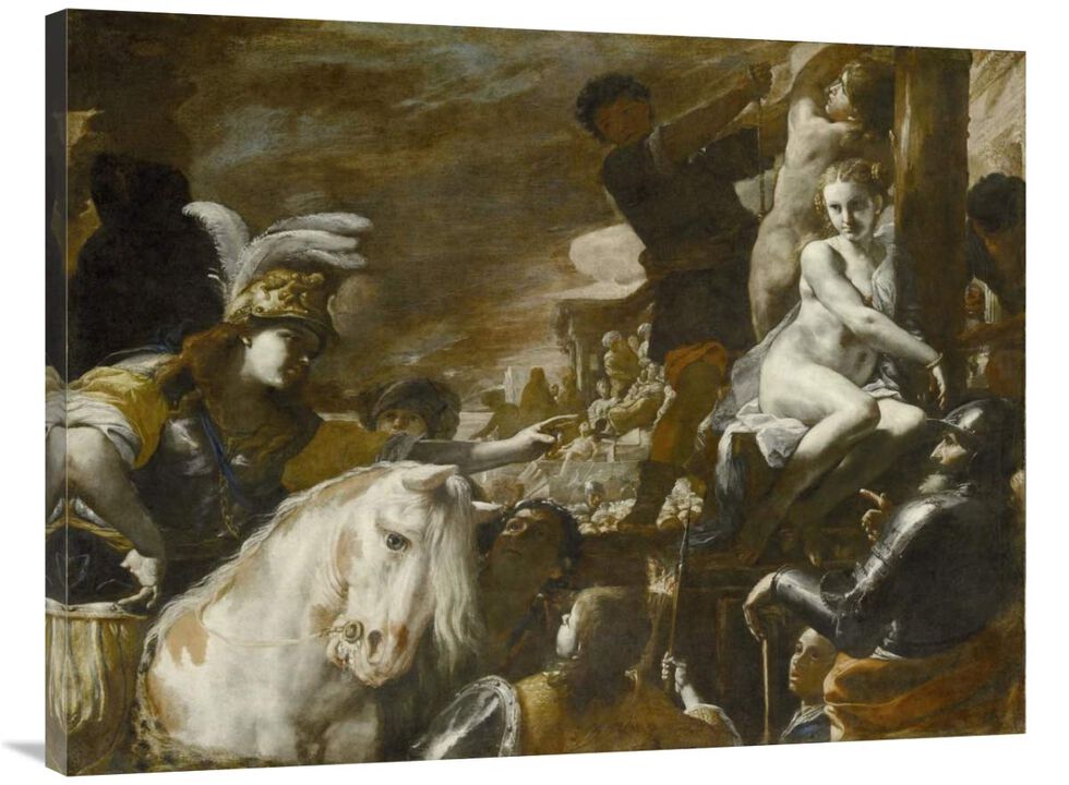 Clorinda Rescuing Sofronia and Olindo-Canvas Art-40x30