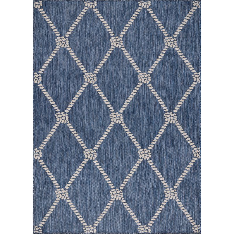Nautical Knot Rectangular Outdoor Area Throw Rug