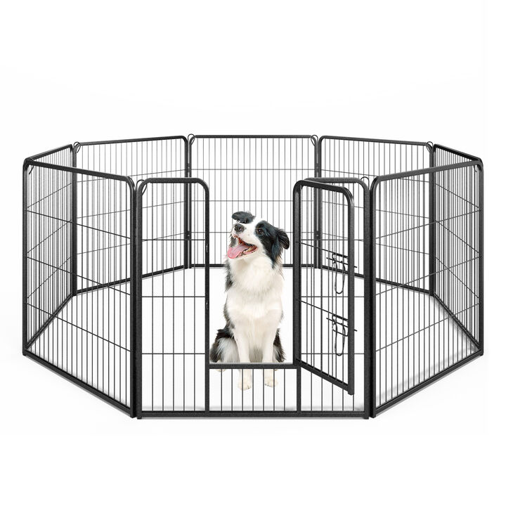 8-Panel Adjustable Pet Fence for Indoor & Outdoor Use – Secure and Versatile Pet Playpen