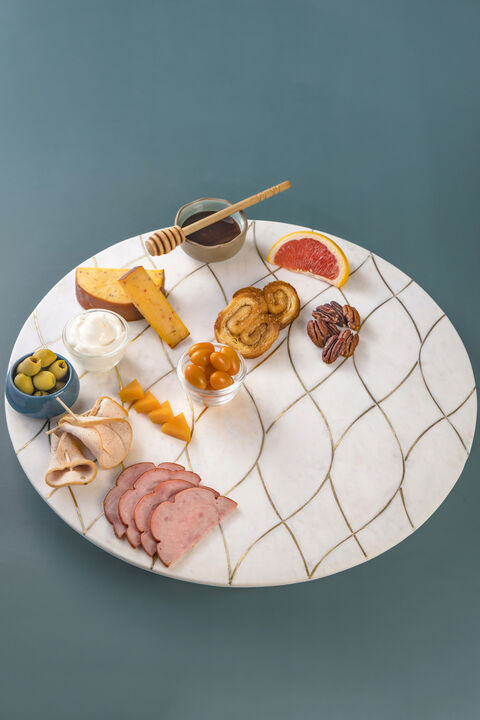 Miranda Marble Lazy Susan 16"