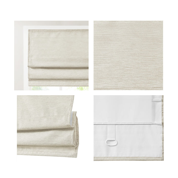 Gracie Mills Azenor Cordless Roman Faux Silk Shade with Room Darkening - 39x64"
