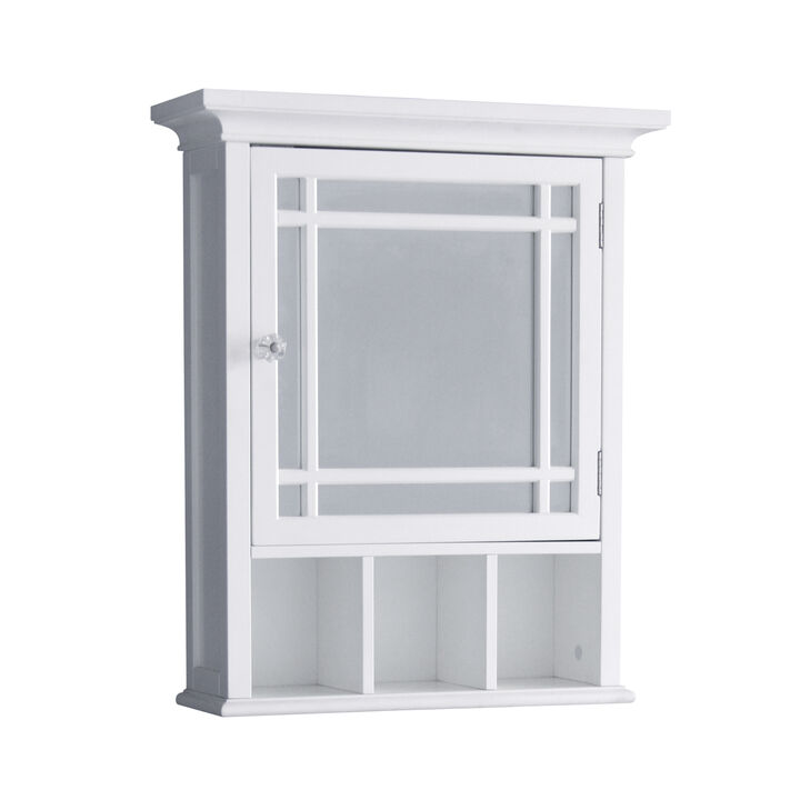 Teamson Home Neal Removable Wooden Medicine Cabinet- White
