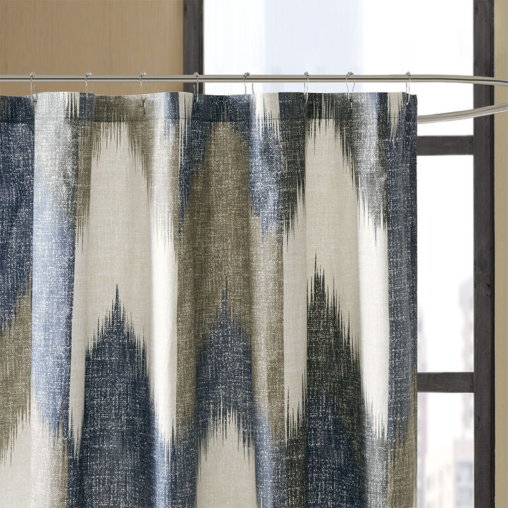 Gracie Mills Heise 200 TC Cotton Shower Curtain