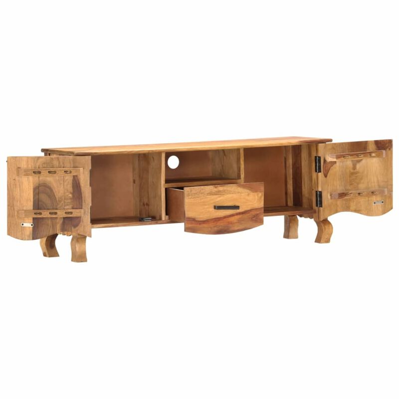 vidaXL TV Cabinet 45.3"x11.8"x16.5" Solid Sheesham Wood