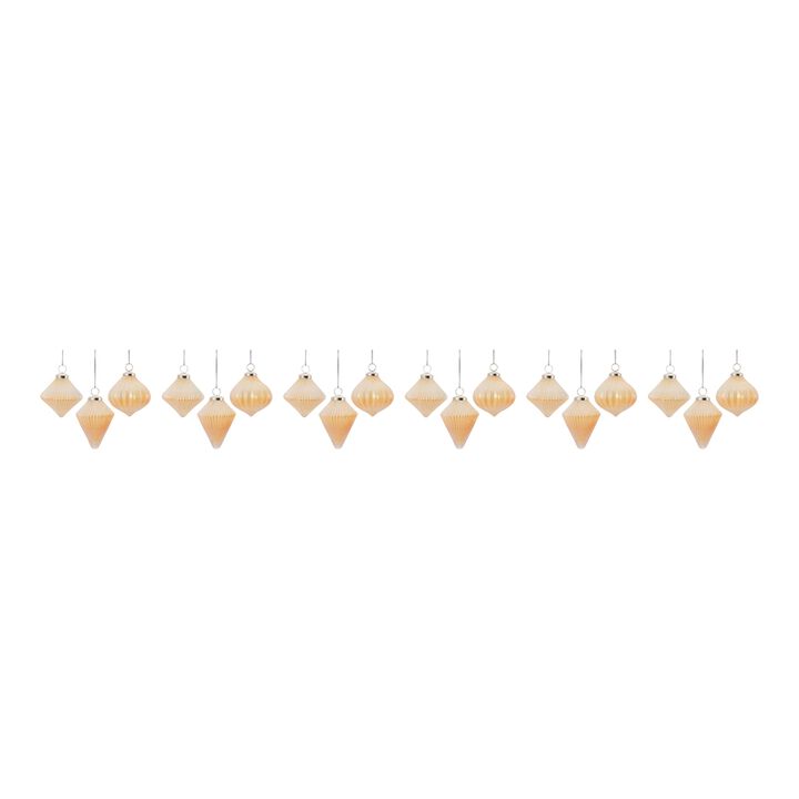 Ribbed Glass Ornament (Set of 6)