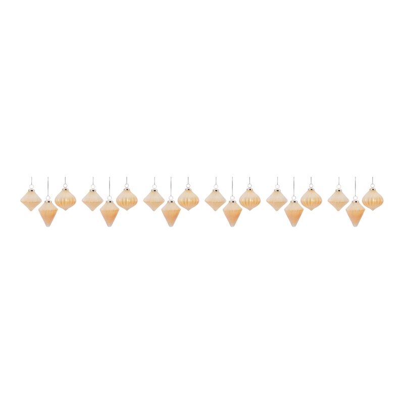 Ribbed Glass Ornament (Set of 6)