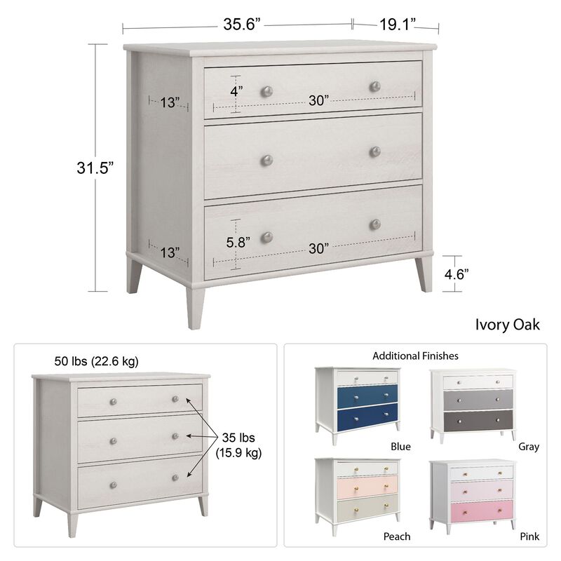 Monarch Hill Poppy 3 Drawer Dresser