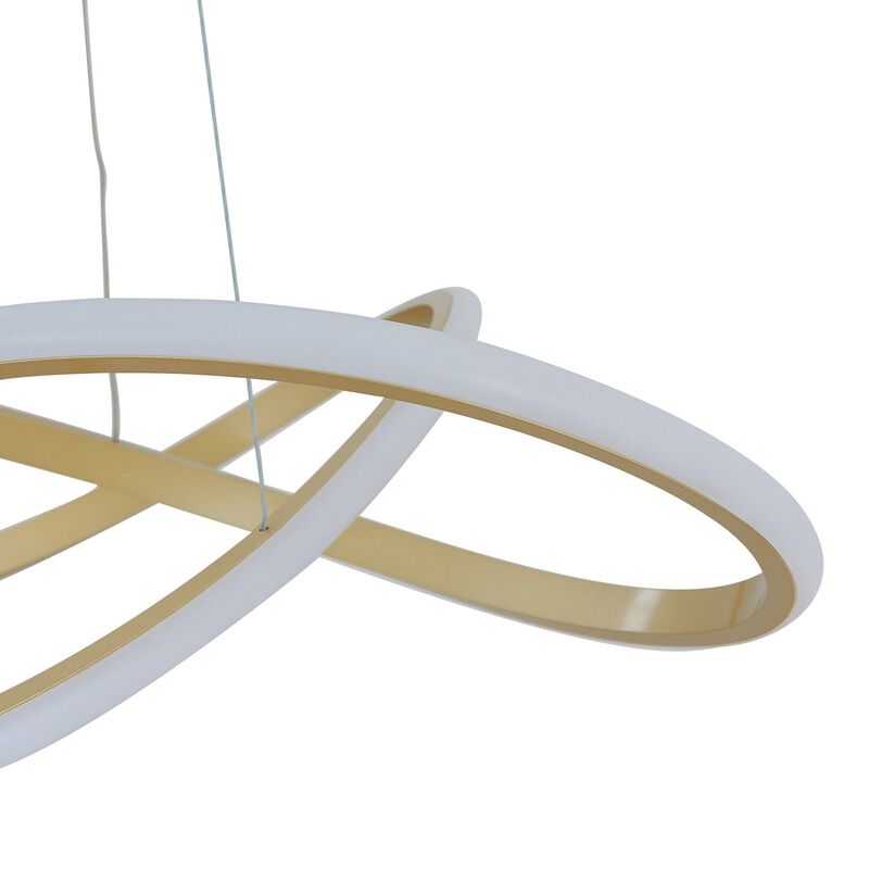 Edinburgh Chandelier Gold Metal Integrated LED Dimmable