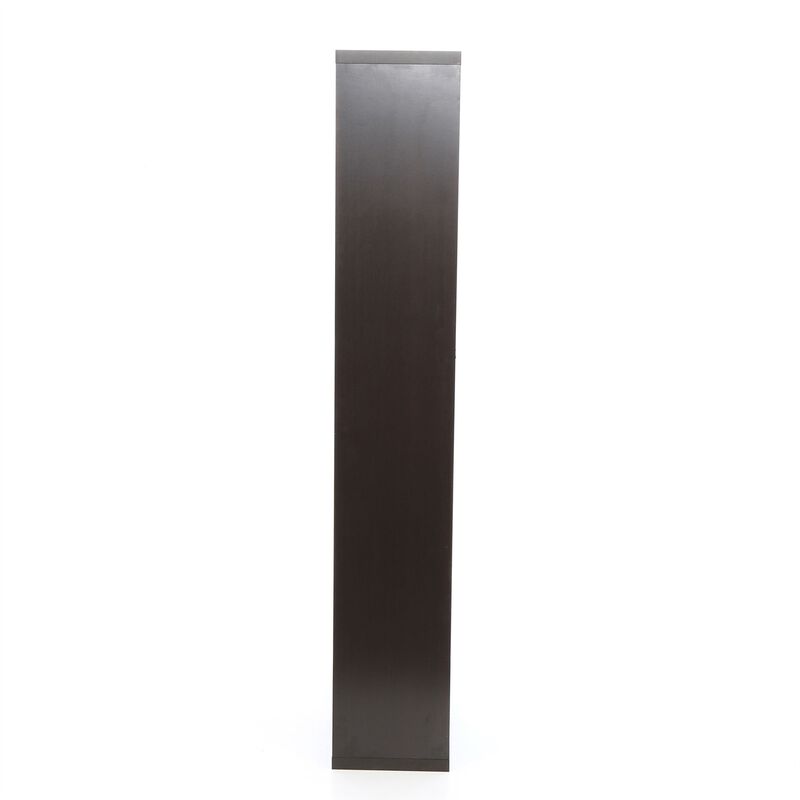 Hivvago Modern 70-in High Display Cabinet Bookcase in Dark Brown Cappuccino Wood Finish