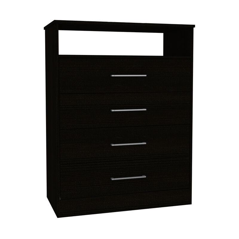 Cassville 4-Drawer 1-Shelf Dresser Black Wengue