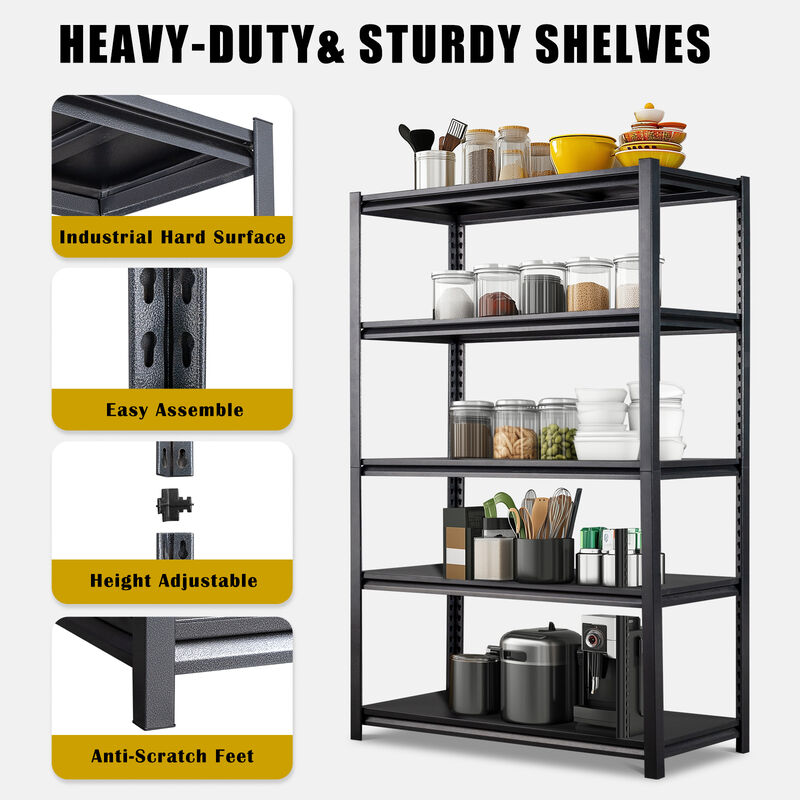 Adjustable Garage Shelves Heavy-Duty Storage Rack for Tools, Equipment & Home Organization