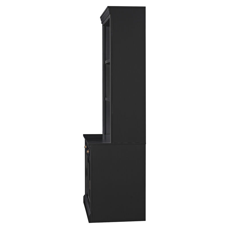 Merax Modern Bookcase Tall Bookshelf with LED Lighting