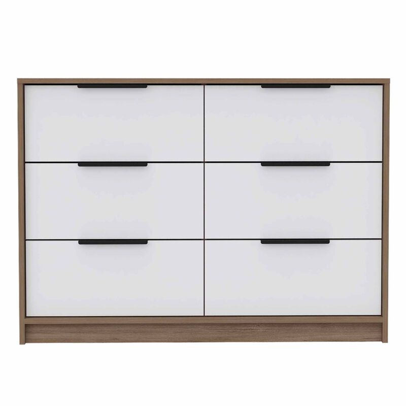 Longhill 6-Drawer Rectangle Dresser Pine