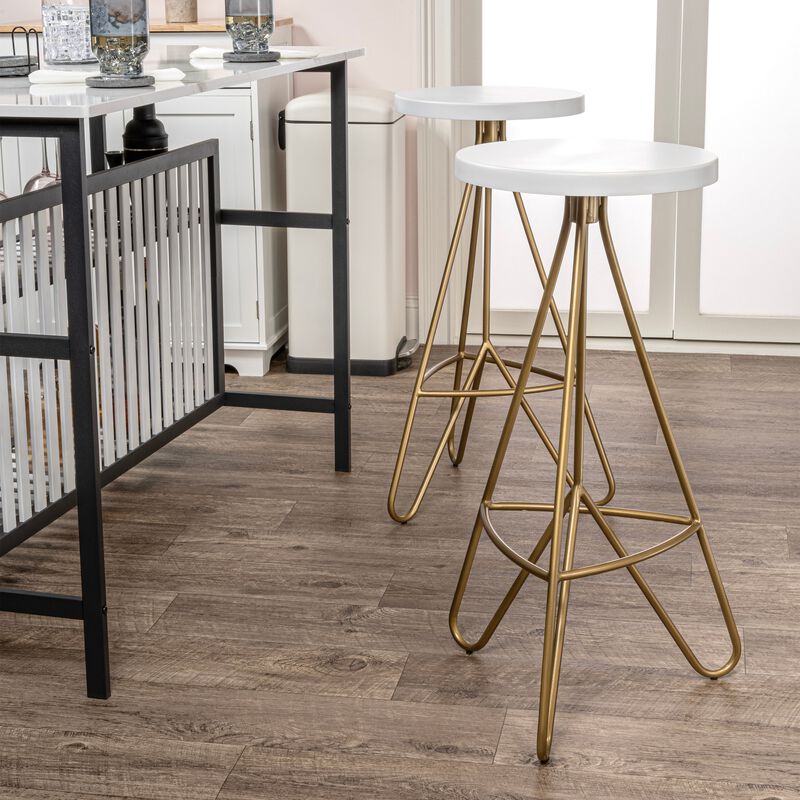 Trinity 30" Modern Industrial Iron Tripod Backless Bar Stool