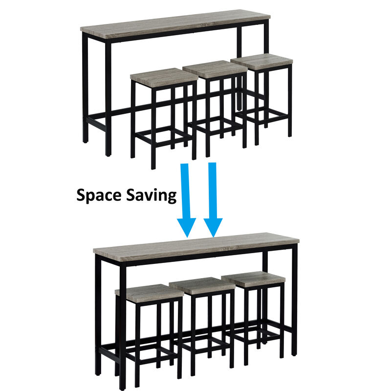 Merax Counter Height Extra Long Dining Table Set