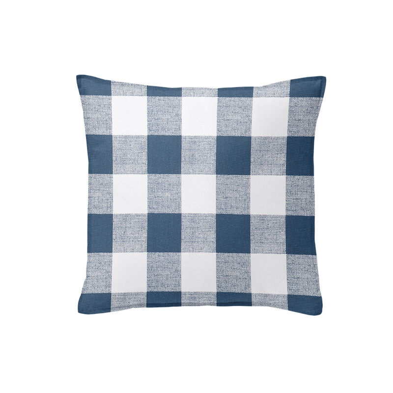 6ix Tailors Fine Linens Lumberjack Check Indigo/White Decorative Throw Pillows