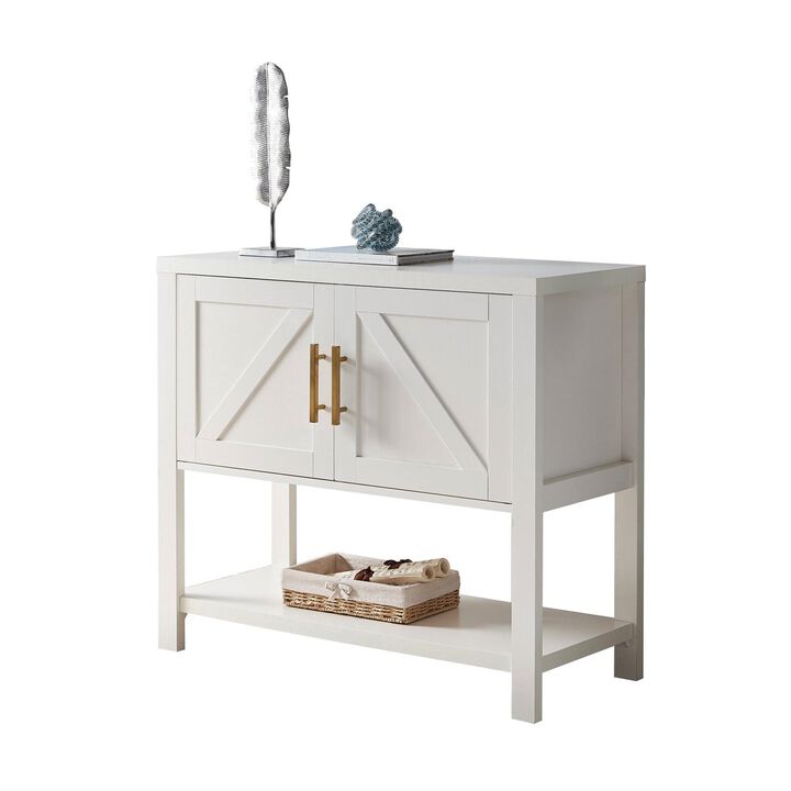Hivvago Modern 2 Drawer Wooden Storage Console Table