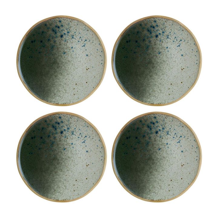 Gaia dia.9" Round Decorated Porcelain Plate (Set of 4)