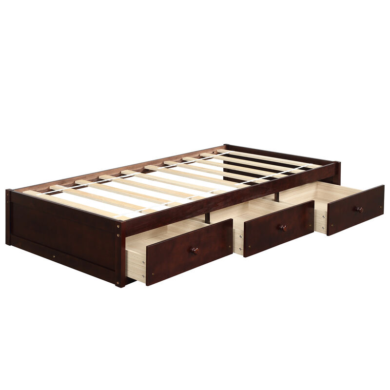 Merax Platform Bed with 3 Storage Drawers