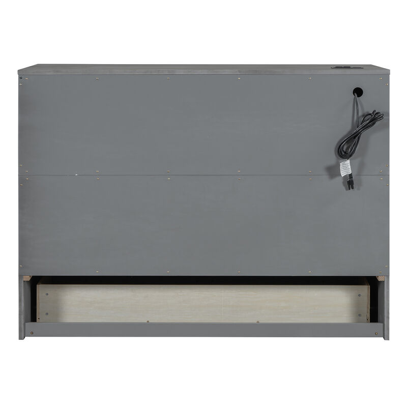 Merax Murphy Bed Cabinet with A Large Drawer