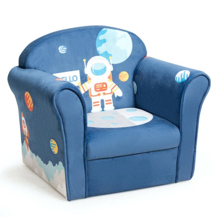 Hivvago Kids Astronaut Armrest Upholstered Couch