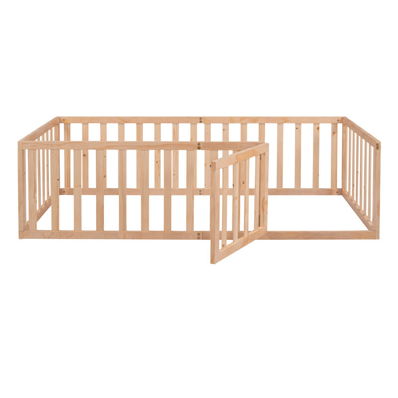 Merax Wood  Daybed Frame with Fence