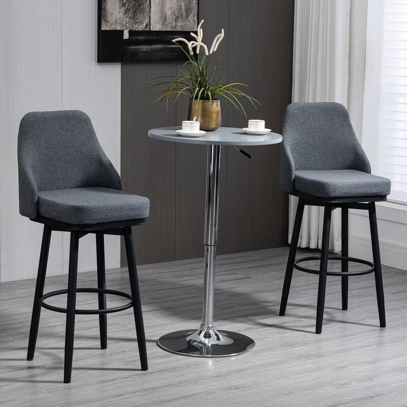 Dark Gray Tall Seating: Extra Tall Swivel Bar Stools Set of 2
