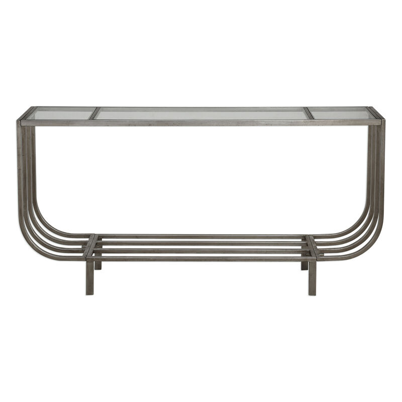 Arlice Bright Silver Console Table