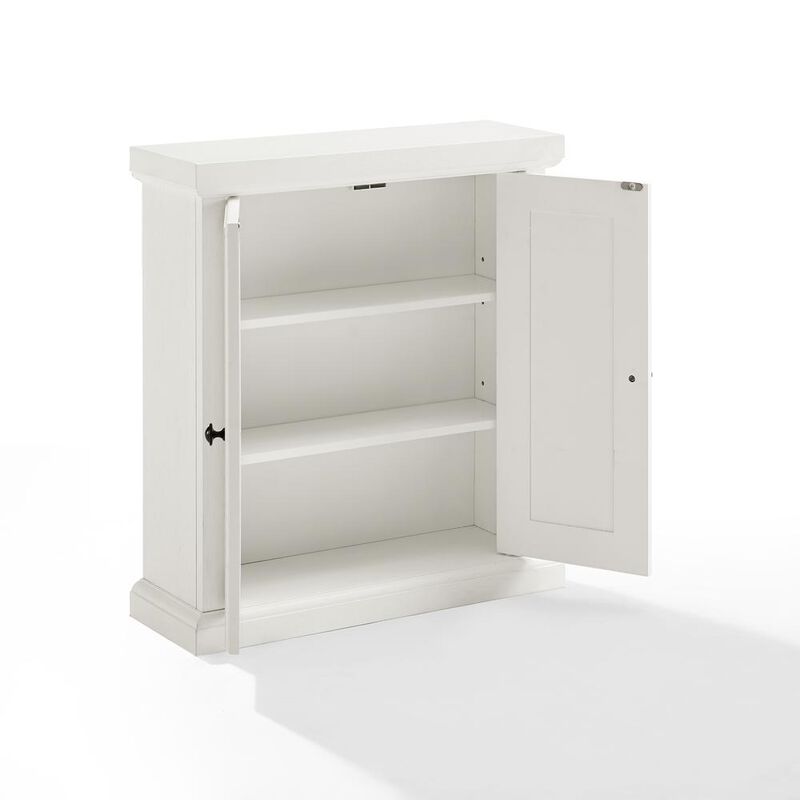 Crosley Furniture Seaside Wall Cabinet Distressed White
