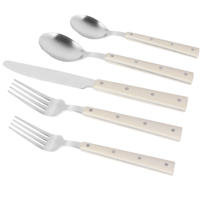 Soline Mint and Stainless Steel Flatware - Set of 5 Pieces