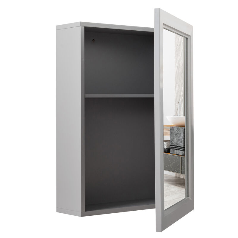 Wall Mounted Adjustable Medicine Storage Mirror Cabinet