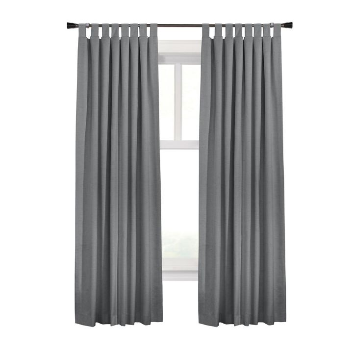 Commonwealth Ventura Tab Top Curtain Panel Pair Window Dressing each - 52x84", White