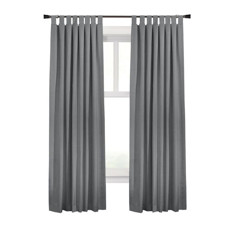 Commonwealth Ventura Tab Top Curtain Panel Pair Window Dressing each - 52x84", White