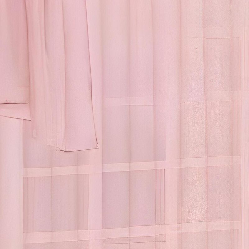 RT Designers Celine Sheer Rod Pocket Top Panel 60" x 90" Pink