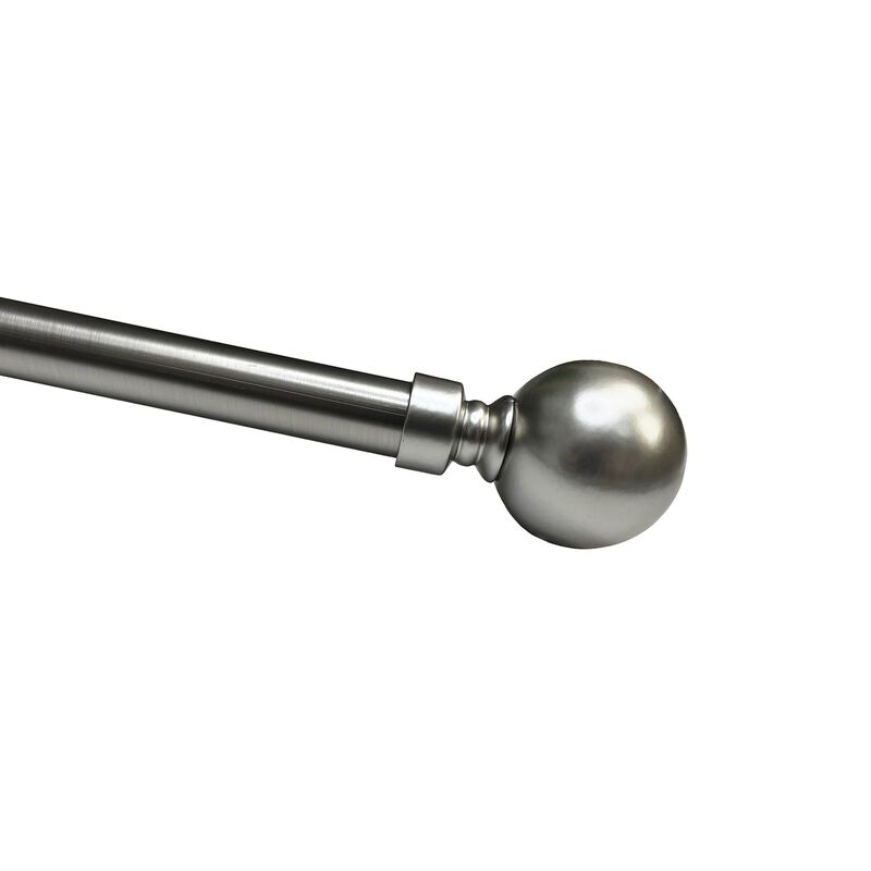 Esencial Orb Curtain Rod Set, Adjustable Length From 72" to 144"