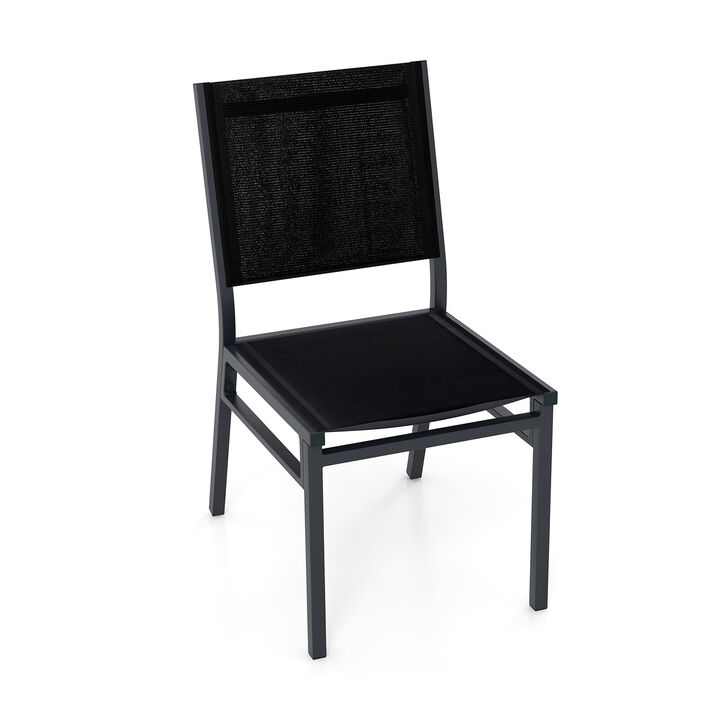 Outdoor Dining Chairs with Breathable Seat and Backrest – Comfortable Patio Seating