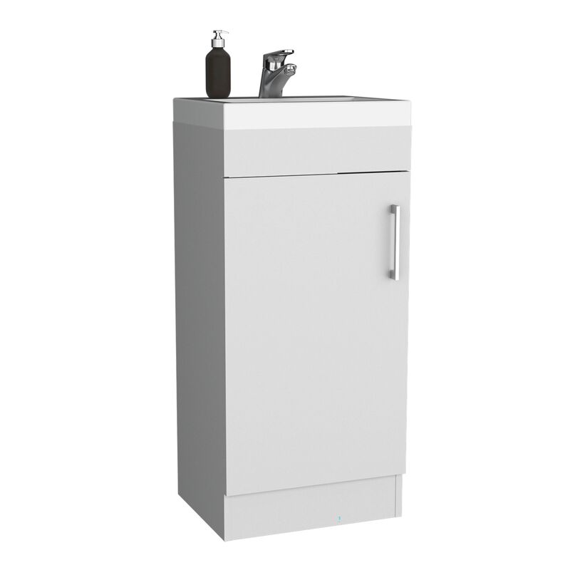 Sevilla Bathroom Vanity with Single Door Cabinet, White, Bathroom