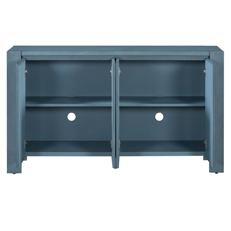 Merax Retro Distressed Finish Sideboard Cabinet with 4 Doors