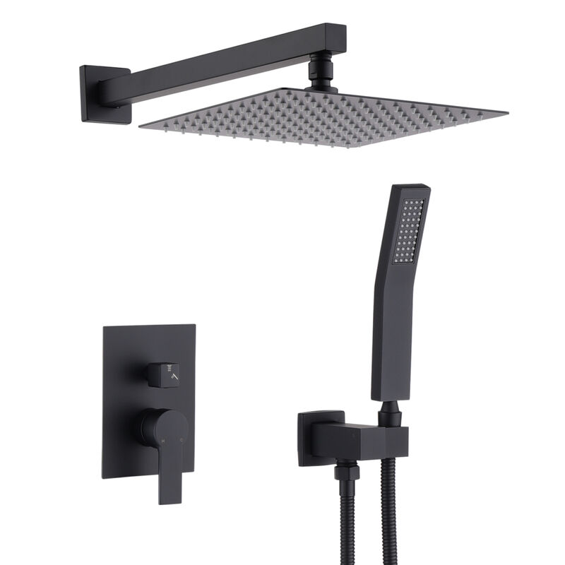 12 Inch Bathroom Rain Shower Combo Set With Hand Shower