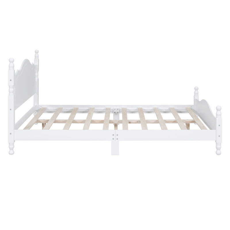 Merax Vintage Wood Platform Bed Frame
