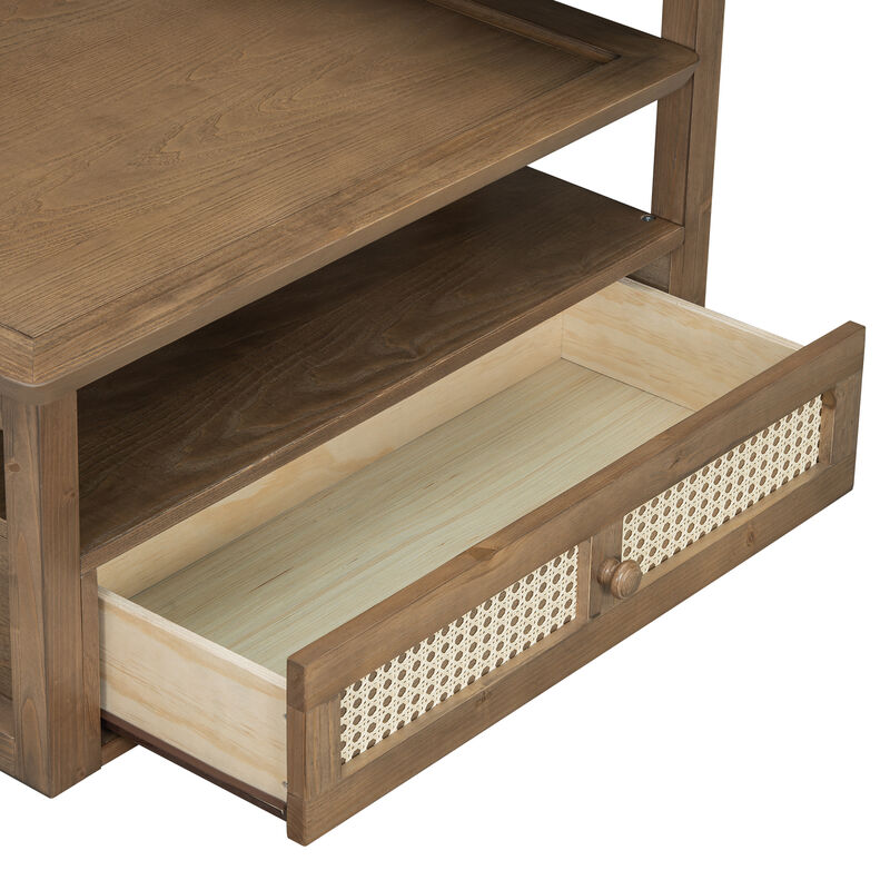 Merax Coffee Table with 1 Storage Shelf