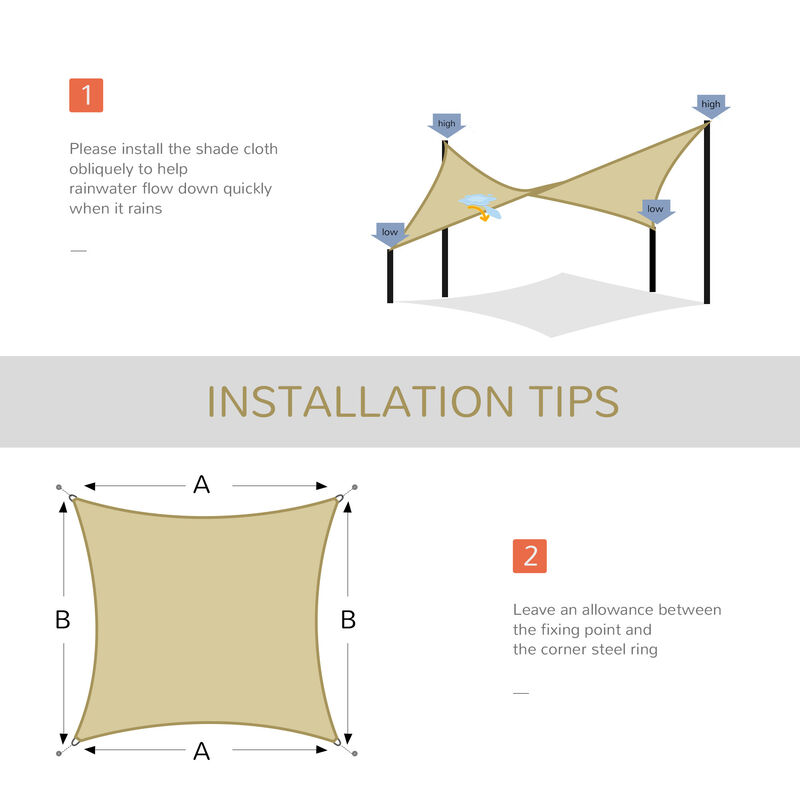Sun Shade Sail Triangle Rectangle Square Outdoor Patio Canopy UV Top Shelter