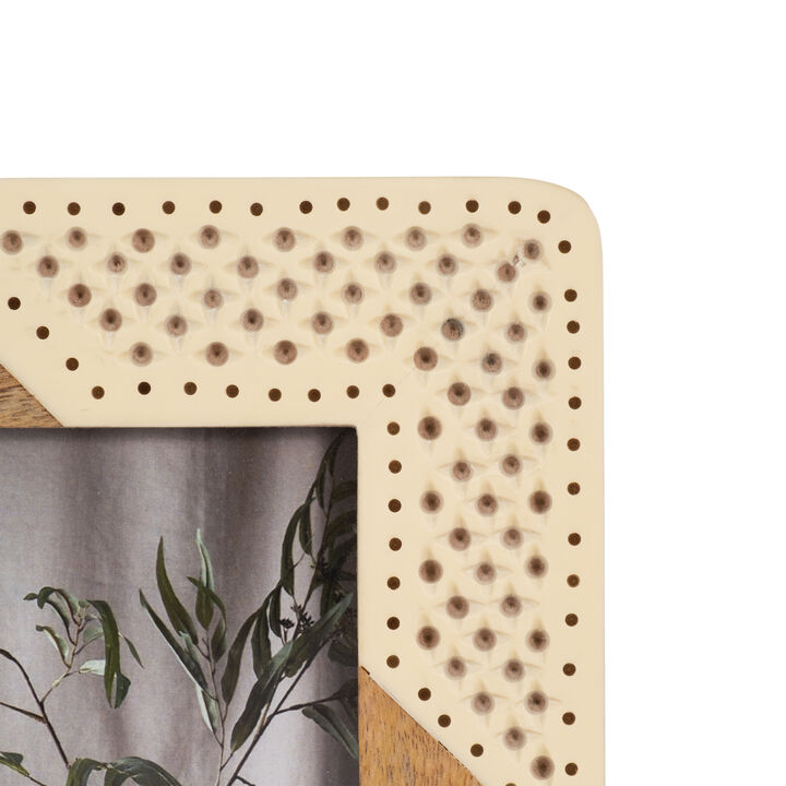 4"x6" Wood/Woven Photo Frame