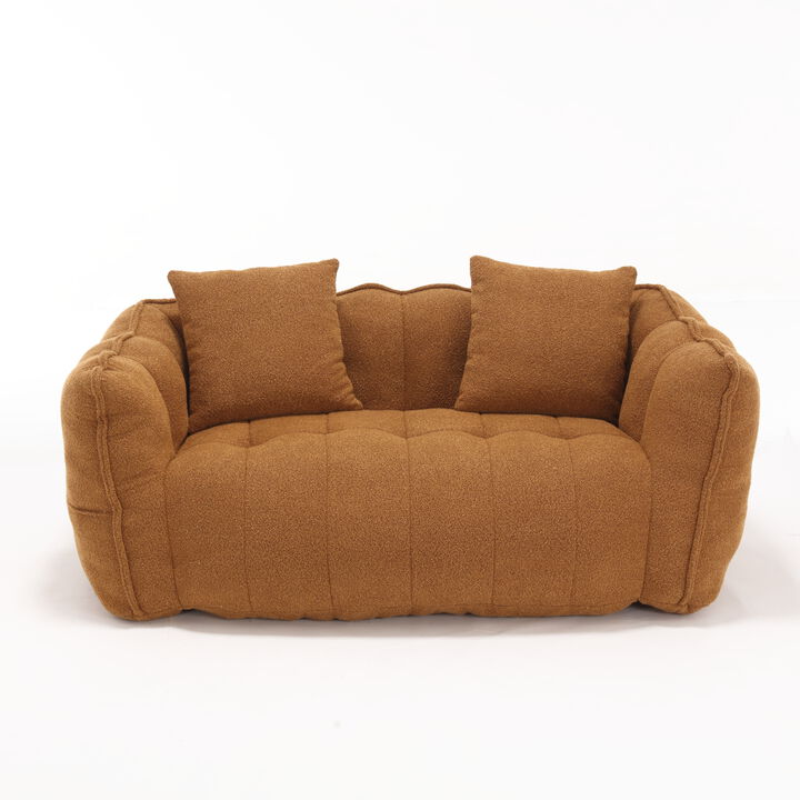 Merax Chenille Lazy Bean Bag Loveseat for Living Room